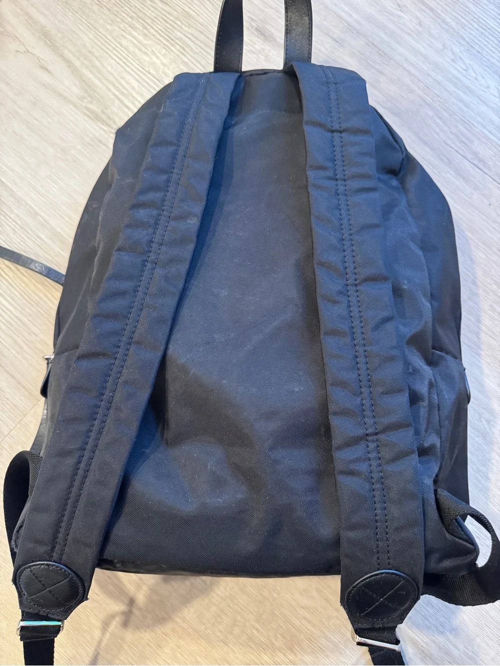 Marc Jacobs Black Nylon Backpack with Silver-Tone Hardware